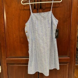 Lulu’s Striped Minidress with Buttons, NWT
